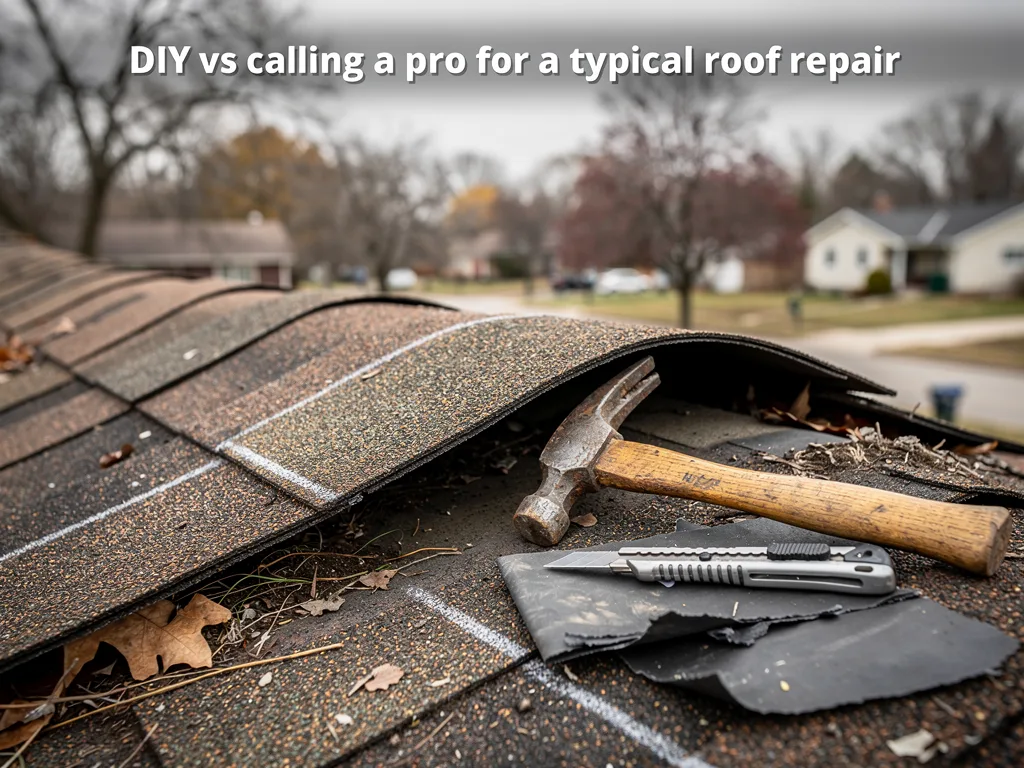 DIY vs calling a pro for a typical roof repair